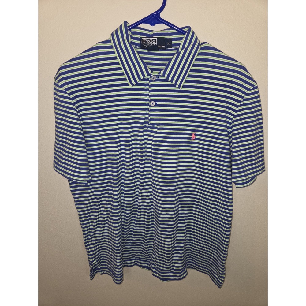 Polo Ralph Lauren‎ Womens Medium Polo Short Sleeve 1/4 Button Up Collared